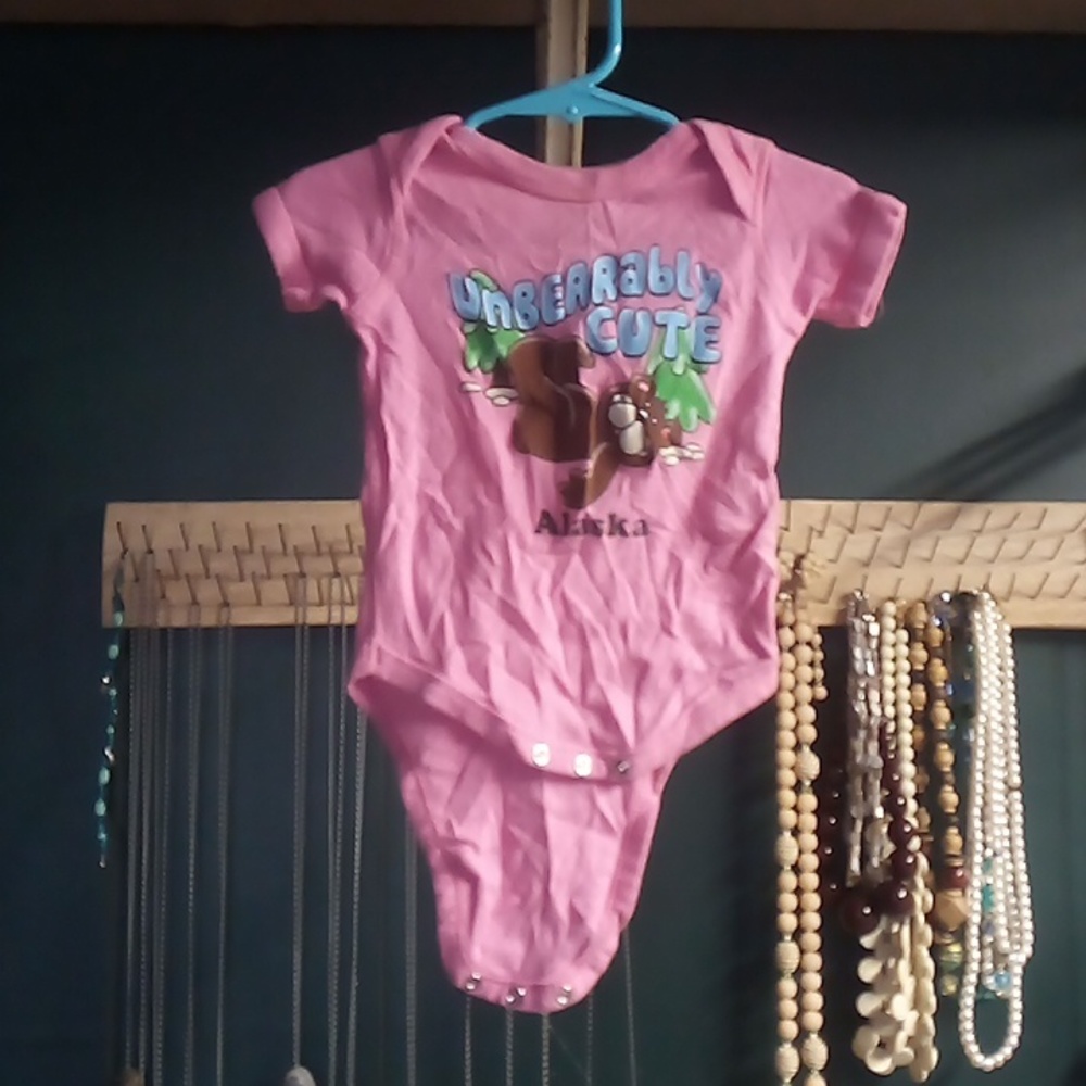 Unbearably cute baby girl Alaska onsie